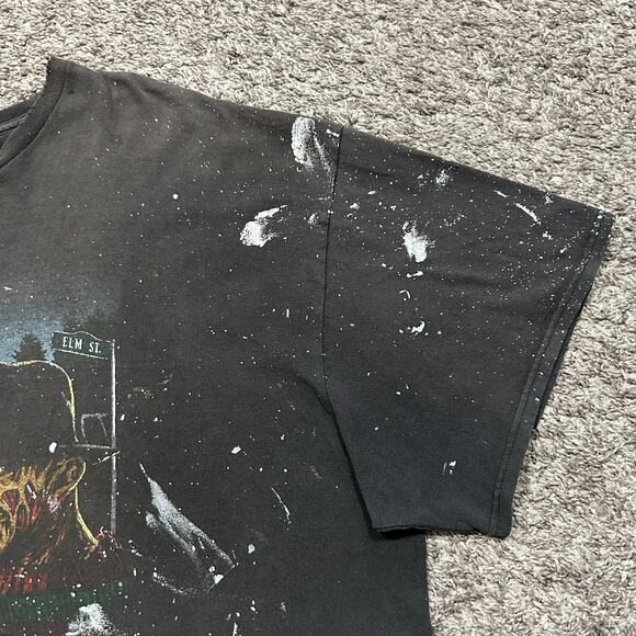 Thrashed Shirt Freddy Jason Horror Movie Graphic Tee y2k Faded Black 3XL - Picture 3 of 12